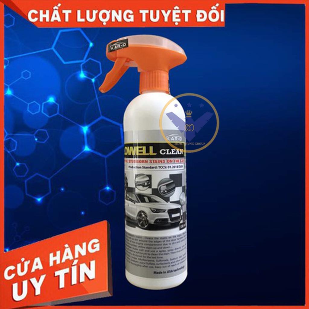 Tẩy ố kính ô tô, ố vàng lazang, logo, nẹp mạ crom Nanoka Clean 250ml