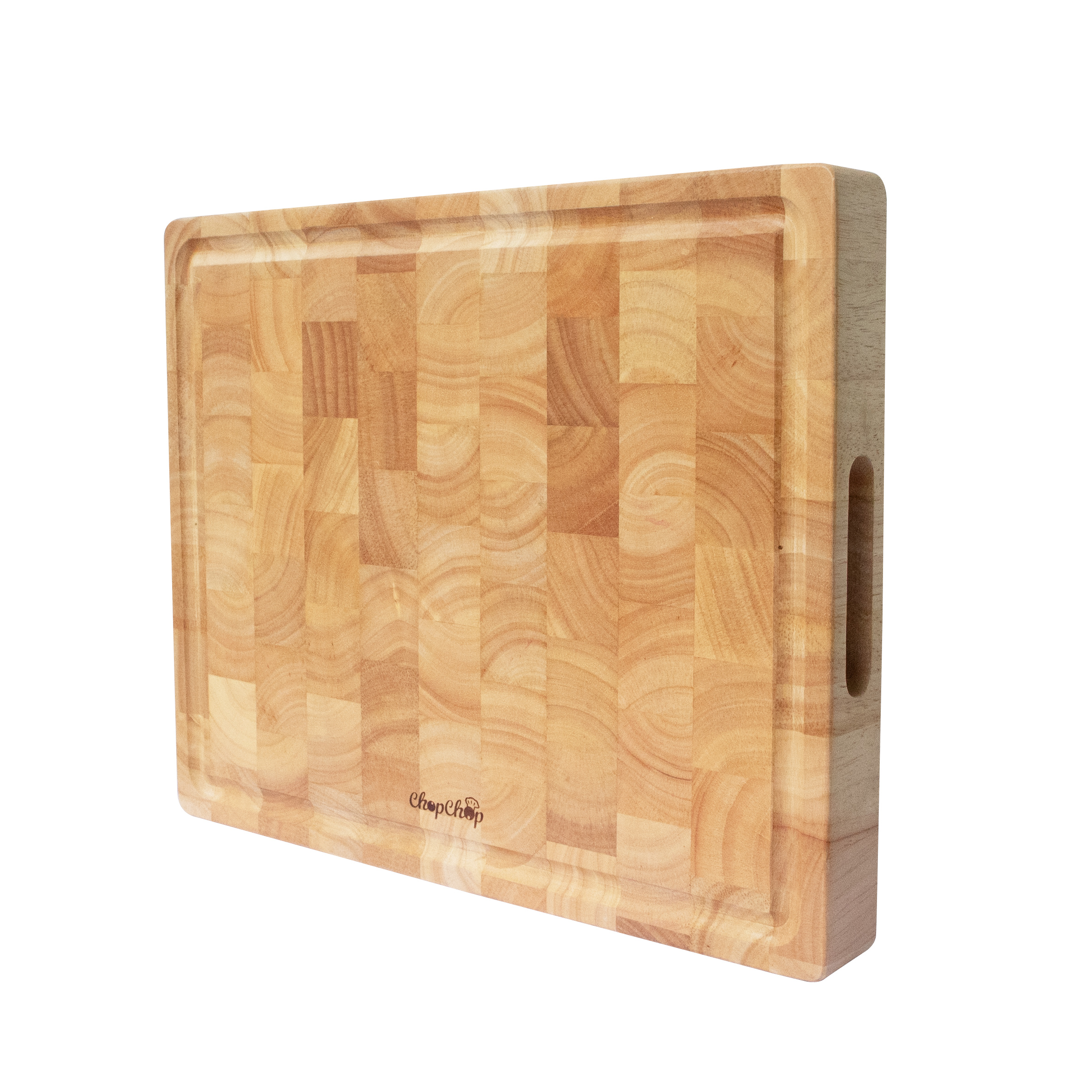 Thớt gỗ cao su hình chữ nhật, sớ lật phong cách Châu Âu | Chopchop 06051 | Đạt tiêu chuẩn xuất khẩu