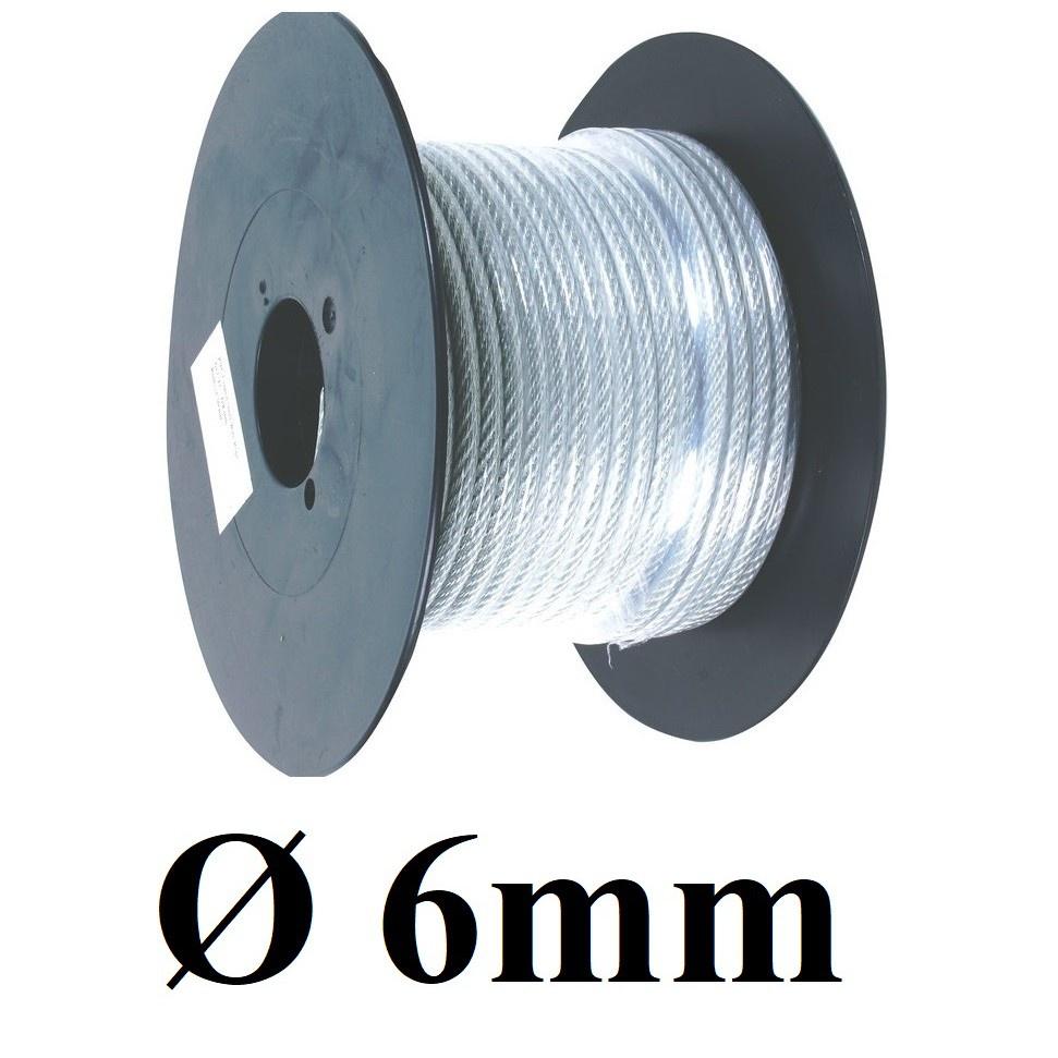 100 mét Dây cáp bọc nhựa phi 3mm, phi 4mm, phi 5mm, phi 6mm