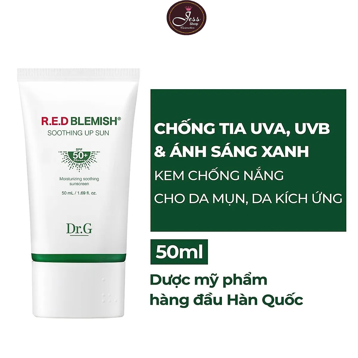 Kem Chống Nắng Phổ Rộng Dr.G Red Blemish Soothing Up Sun SPF 50+ PA++++ 50ml