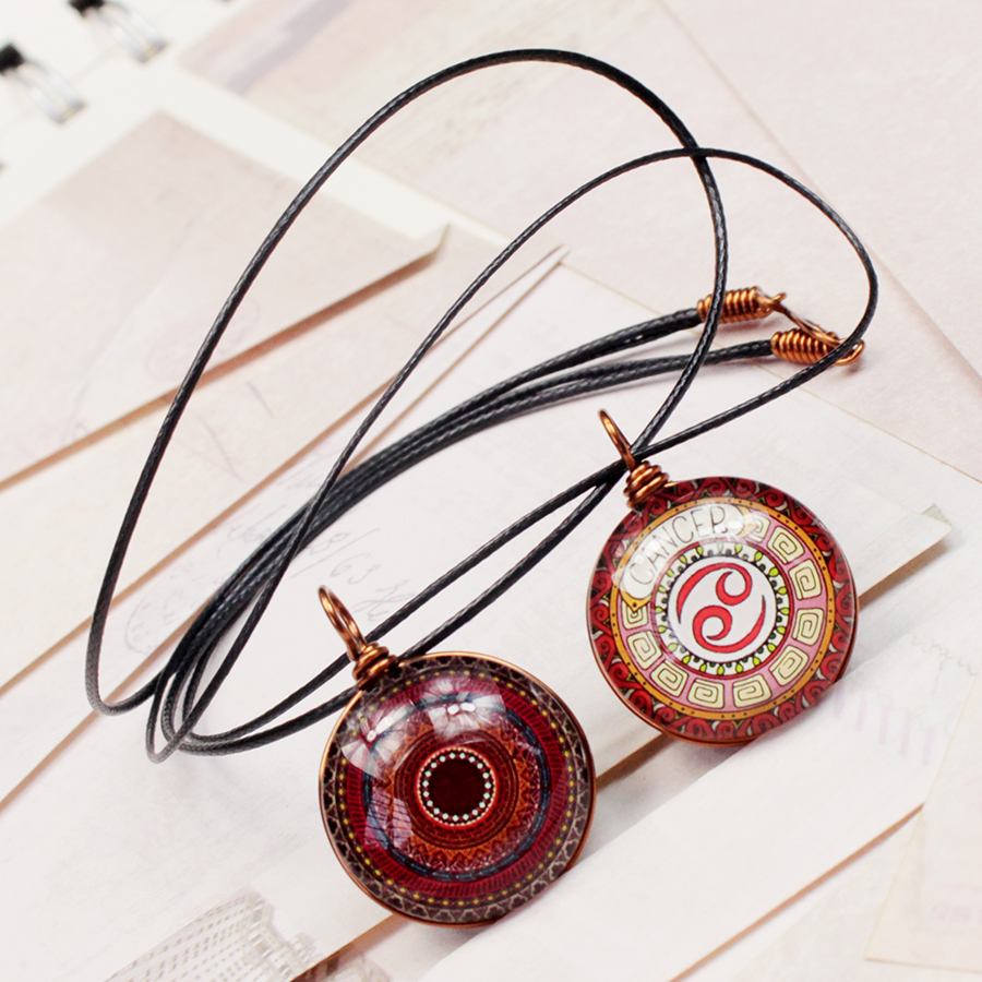 Dây chuyền 12 cung hoàng đạo Zodiac màu sắc tươi sáng 06647-MDC0012