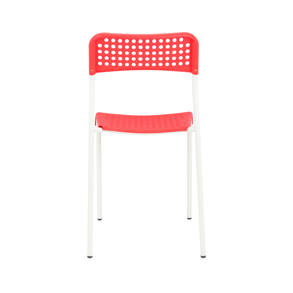 Ghế nhựa ngồi bàn ăn DOTTY Màu đỏ/ Màu đen chân sắt sơn tĩnh điện  | Index Living Mall | Nhập khẩu Thái Lan