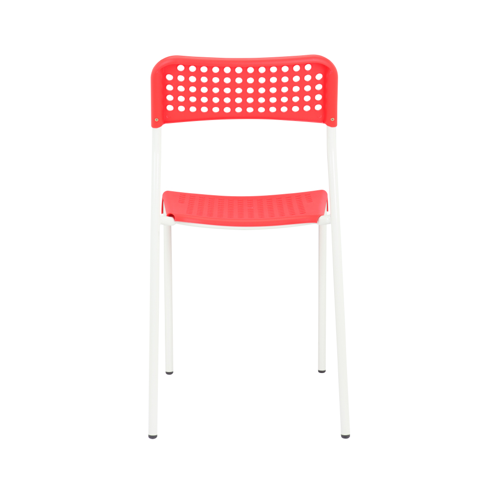 Ghế nhựa ngồi bàn ăn DOTTY Màu đỏ/ Màu đen chân sắt sơn tĩnh điện | Index Living Mall | Nhập khẩu Thái Lan