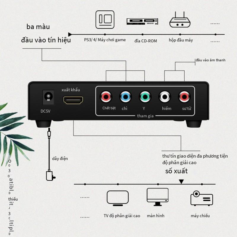 Khuyến mại linh kiện chênh màu YPBPR to HDMI converter HD with audio Ypbpr to HDMI 5 Lotus AV to HDMI