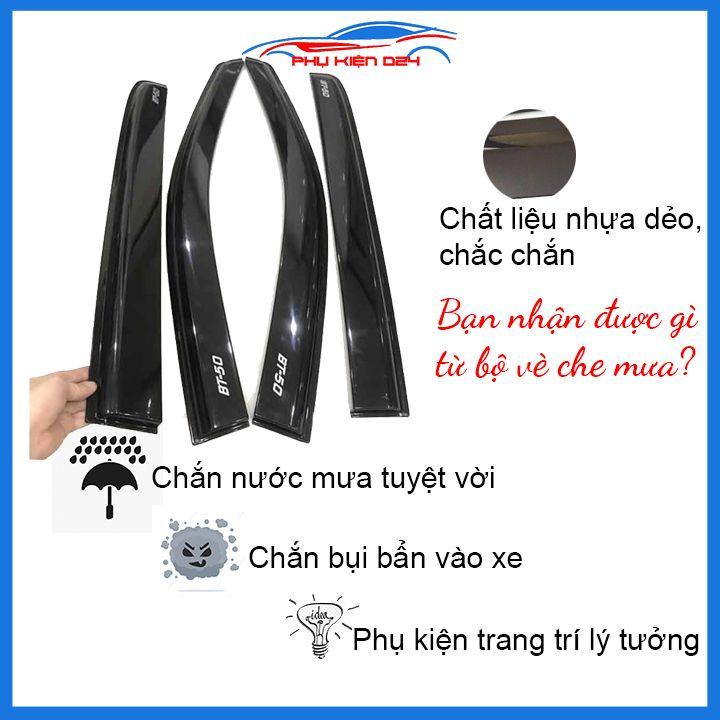 Vè mưa BT50 vè đen che mưa bảo vệ trang trí xe