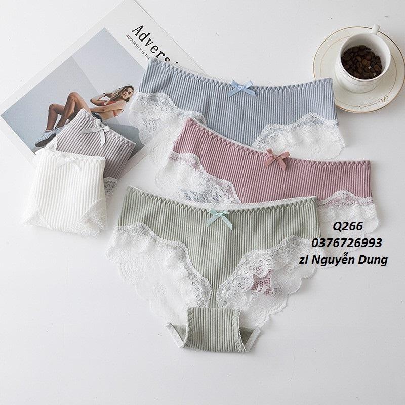 Quần Lót Nữ Cotton Sợi Dọc Thời Trang Nhật Ngang Eo . Hàng Loại Đẹp.