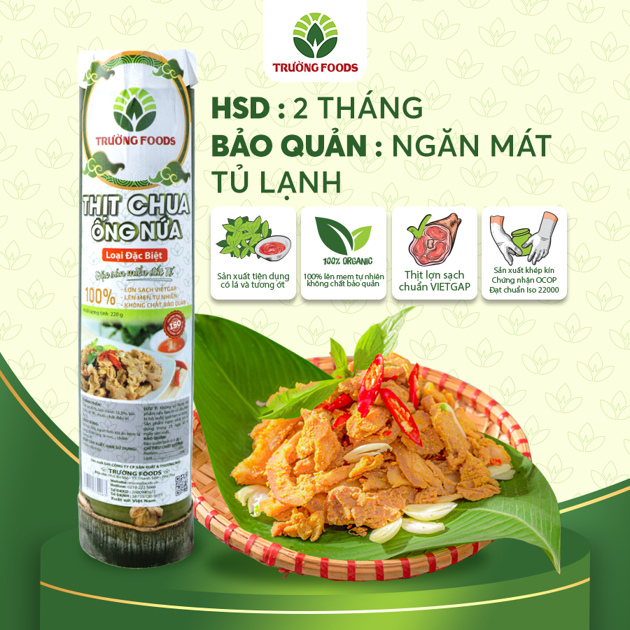 Thịt chua ống nứa Đặc Biệt - Thịt chua Trường Foods 180g