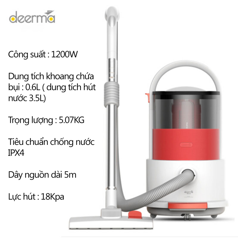 Máy hút bụi công nghiệp Deerma TJ210 (Hàng Mới Về) - Hàng Nhập Khẩu