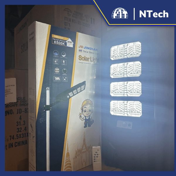 Đèn Năng Lượng Mặt Trời Liền Thể JINDIAN 400W JD-4624