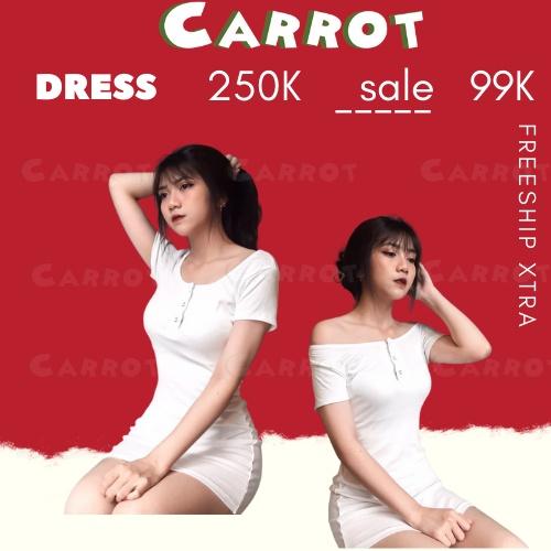 Đầm body đẹp basic ôm quyến rũ phong cách hàn quốc dễ thương thời trang nữ trendy carrotxinhdep