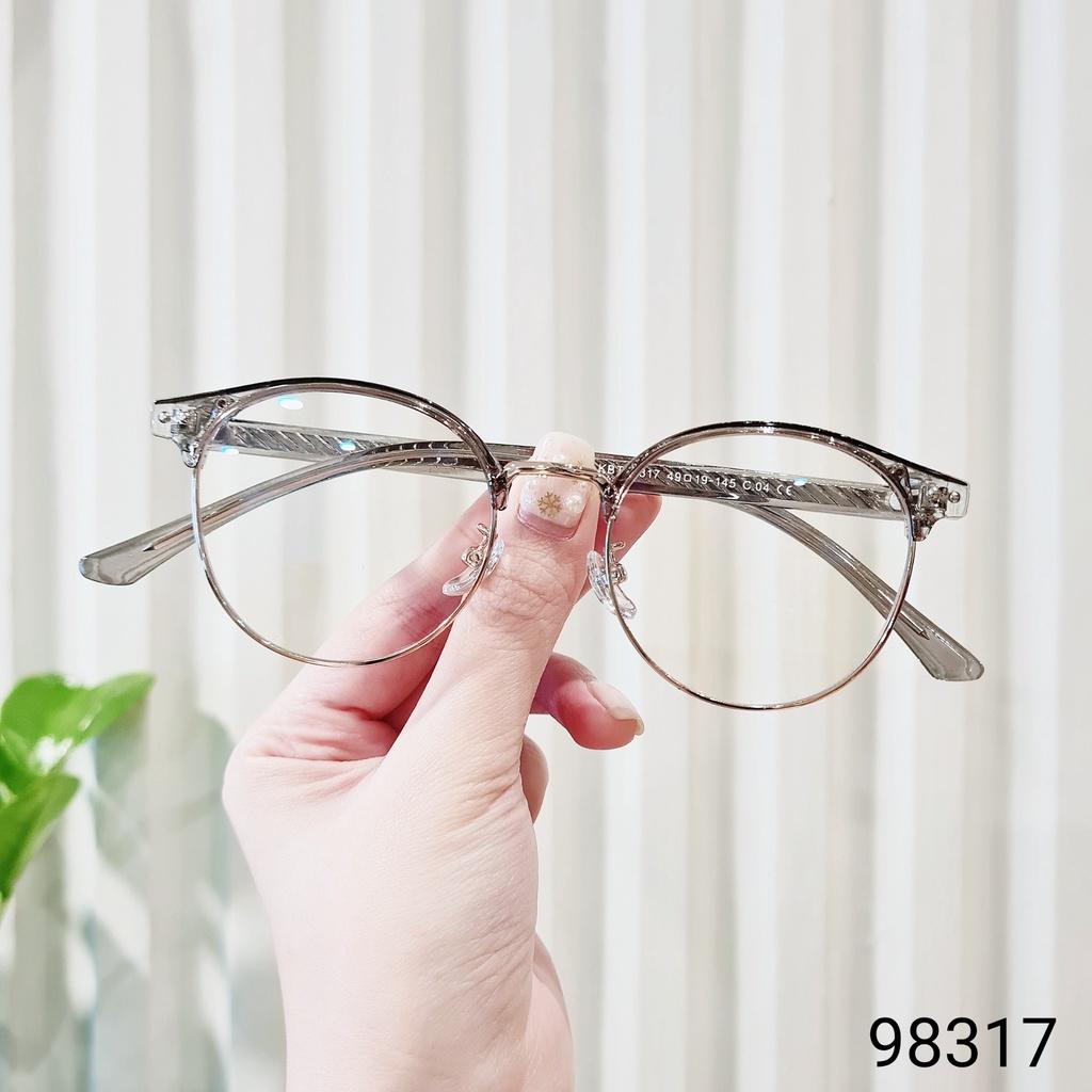 Gọng kính cận cao cấp nam nữ mắt tròn LILYEYEWEAR thiết kế phong cách màu sắc thời trang 98317