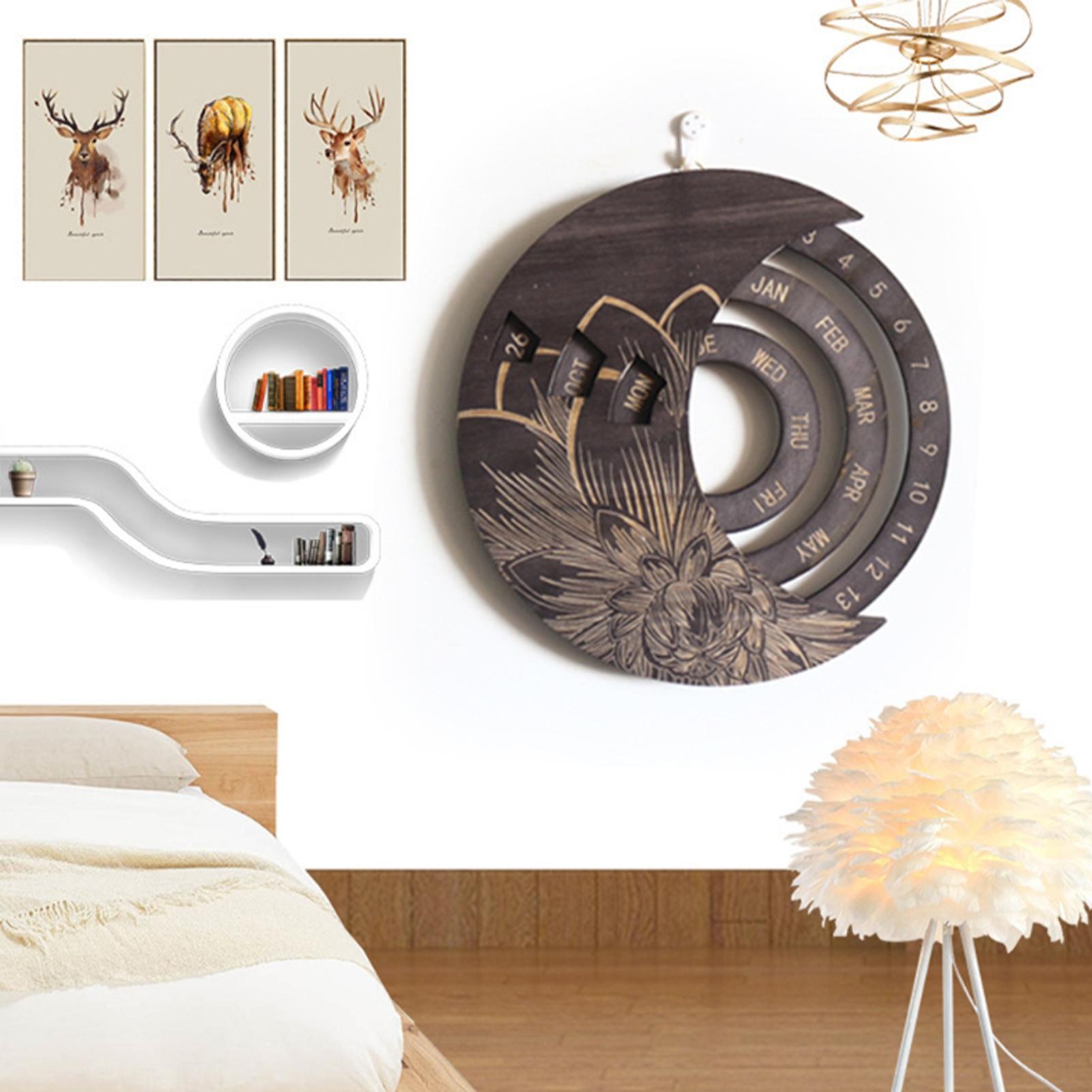 Lịch gỗ Treo tường Lịch vạn niên Trang trí cho Văn phòng Nhà hàng