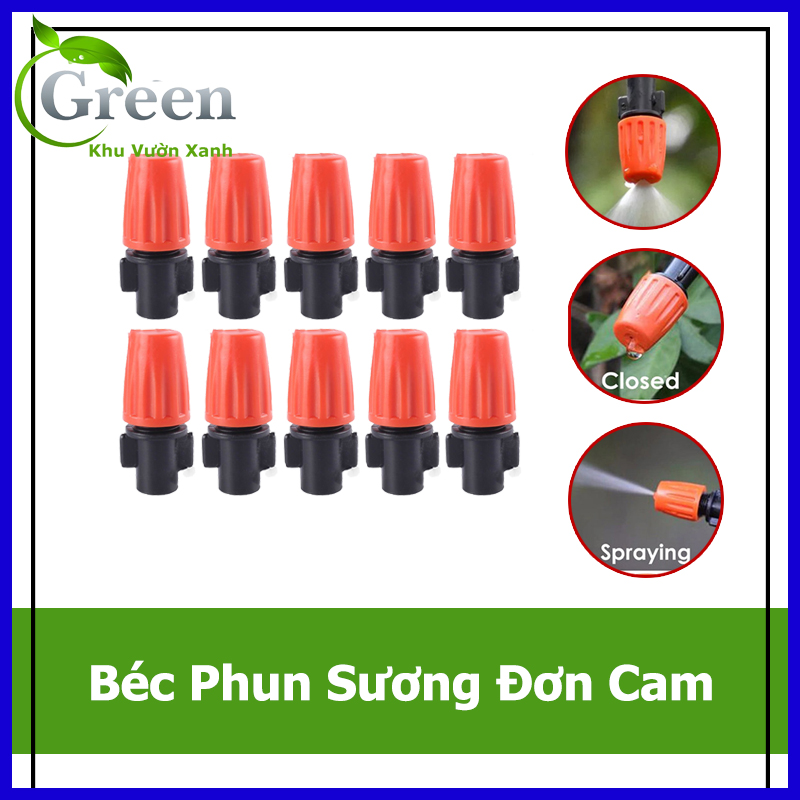 Combo 10 Đầu Béc Phun Sương Đơn Cam Nối Lỗ 6 Ly