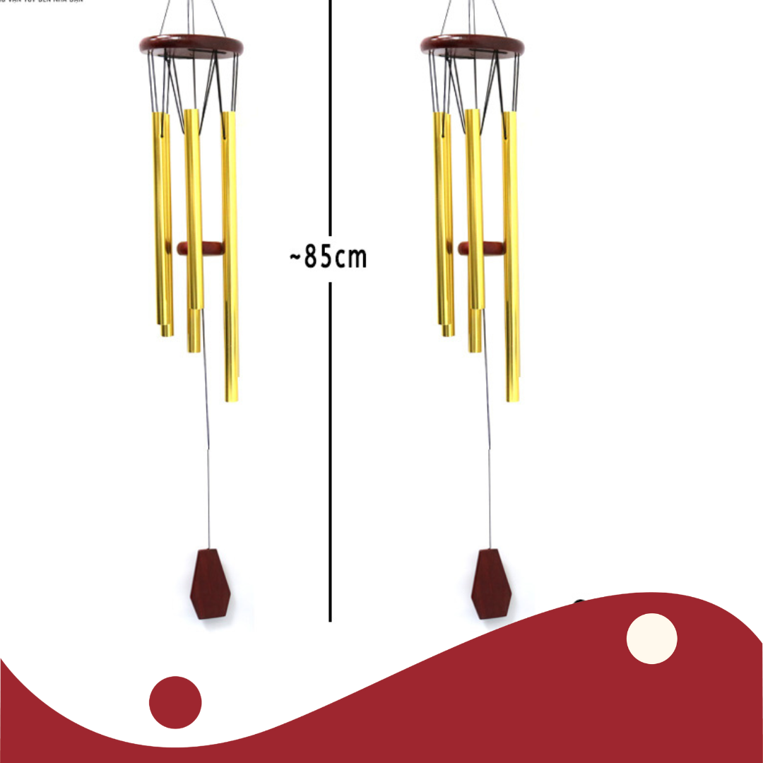 Chuông gió 6 Thanh Nhôm phong thuỷ hoá giải ngũ hoàng
