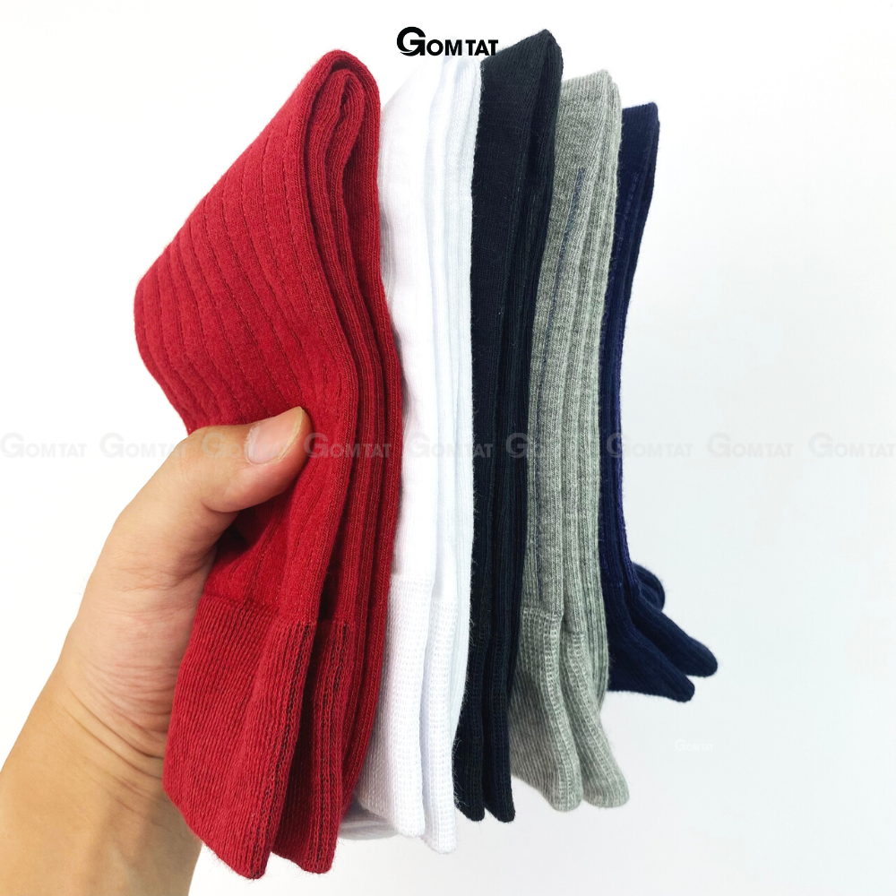 Hộp 5 đôi tất đi giày tây nam mẫu gân chìm, vớ nam công sở chất liệu cotton cao cấp hút ẩm thoáng khí - GOM-TAYGANCHIM-CB5