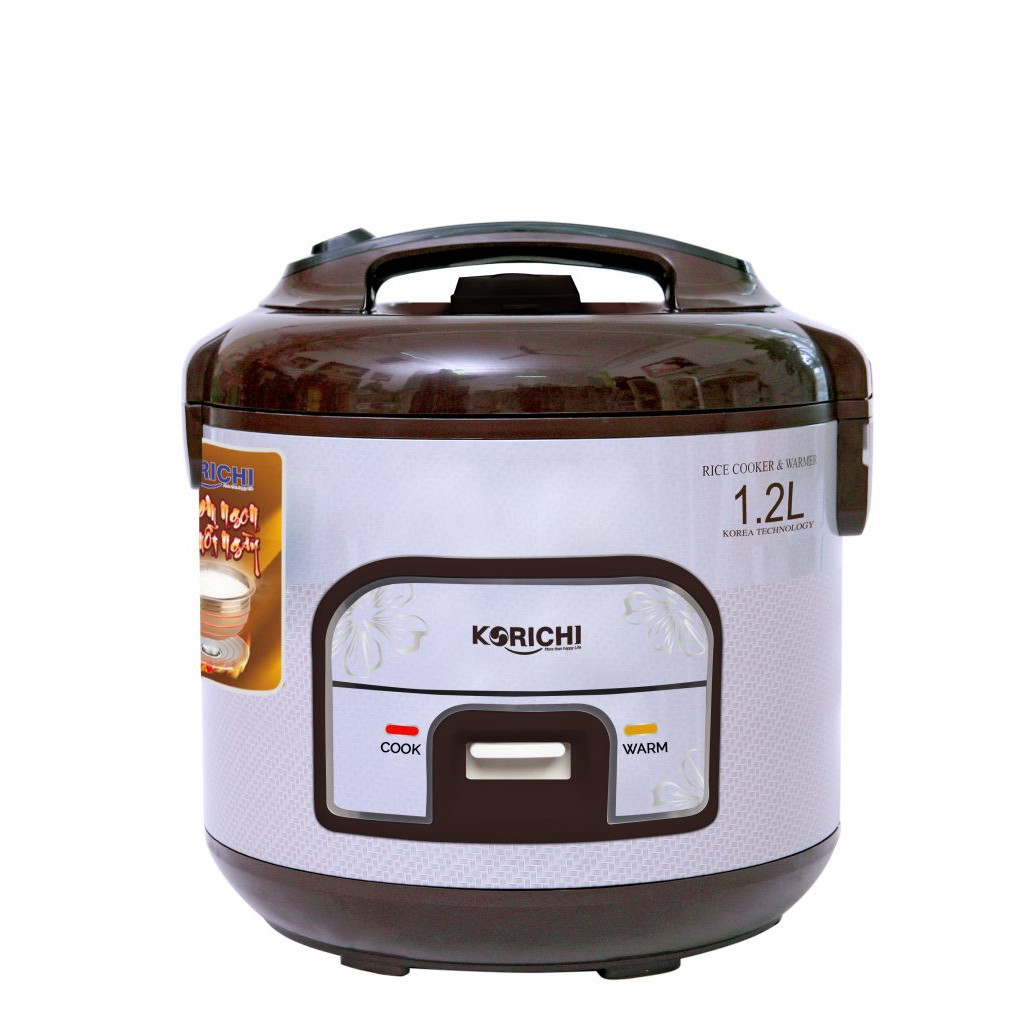 NỒI CƠM ĐIỆN 1.2L - LÒNG NIÊU CHỐNG XƯỚC - MÂM CONG - KORICHI KRC-1812- hàng chính hãng
