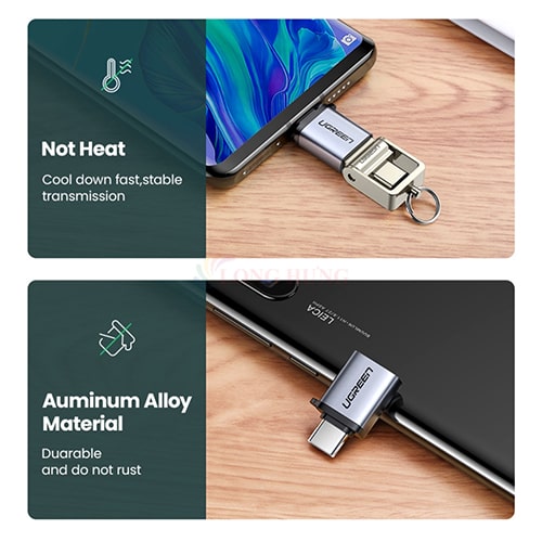 Cổng chuyển đổi Ugreen USB-C to USB 3.0 Adapter Cable with Lanyard US270 - Hàng chính hãng