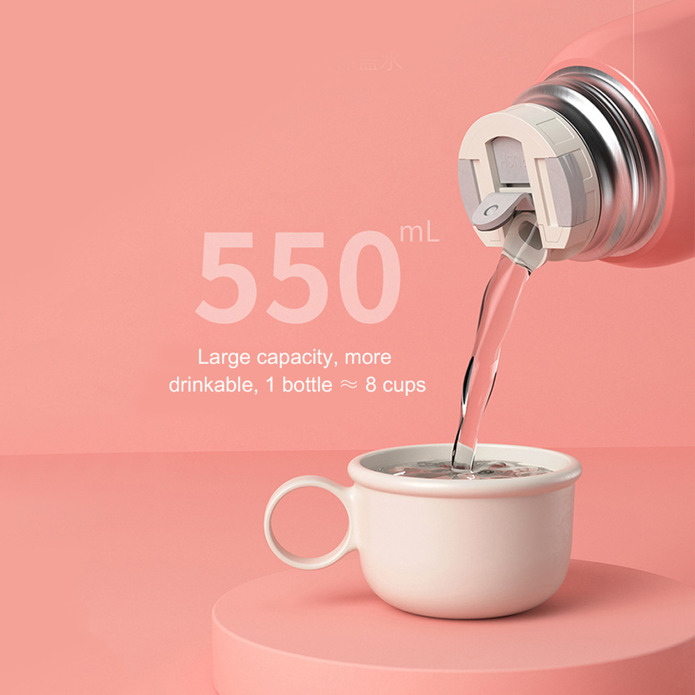 550Ml Kỳ Lân Giữ Nhiệt Màu Có Ống Hút Du Lịch Tumbler Cốc Cà Phê Inox Trẻ Nước Chống Rò Rỉ Bình Nước Dễ Thương