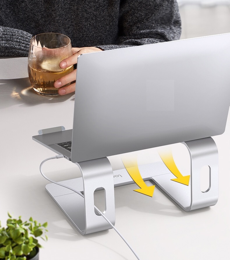 Giá đỡ nâng laptop stand hợp kim nhôm hỗ trợ tản nhiệt cho Macbook và laptop CR06 Vu Studio - Hàng chính hãng