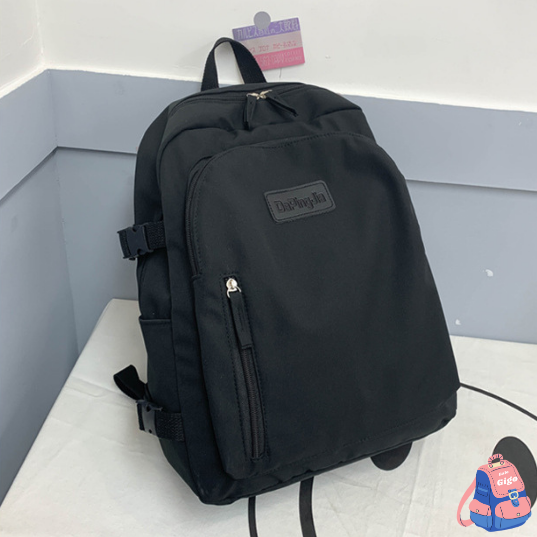 Balo basic trơn vải ulzzang phong cách Hàn Quốc dễ thương G211 - BaloGigo