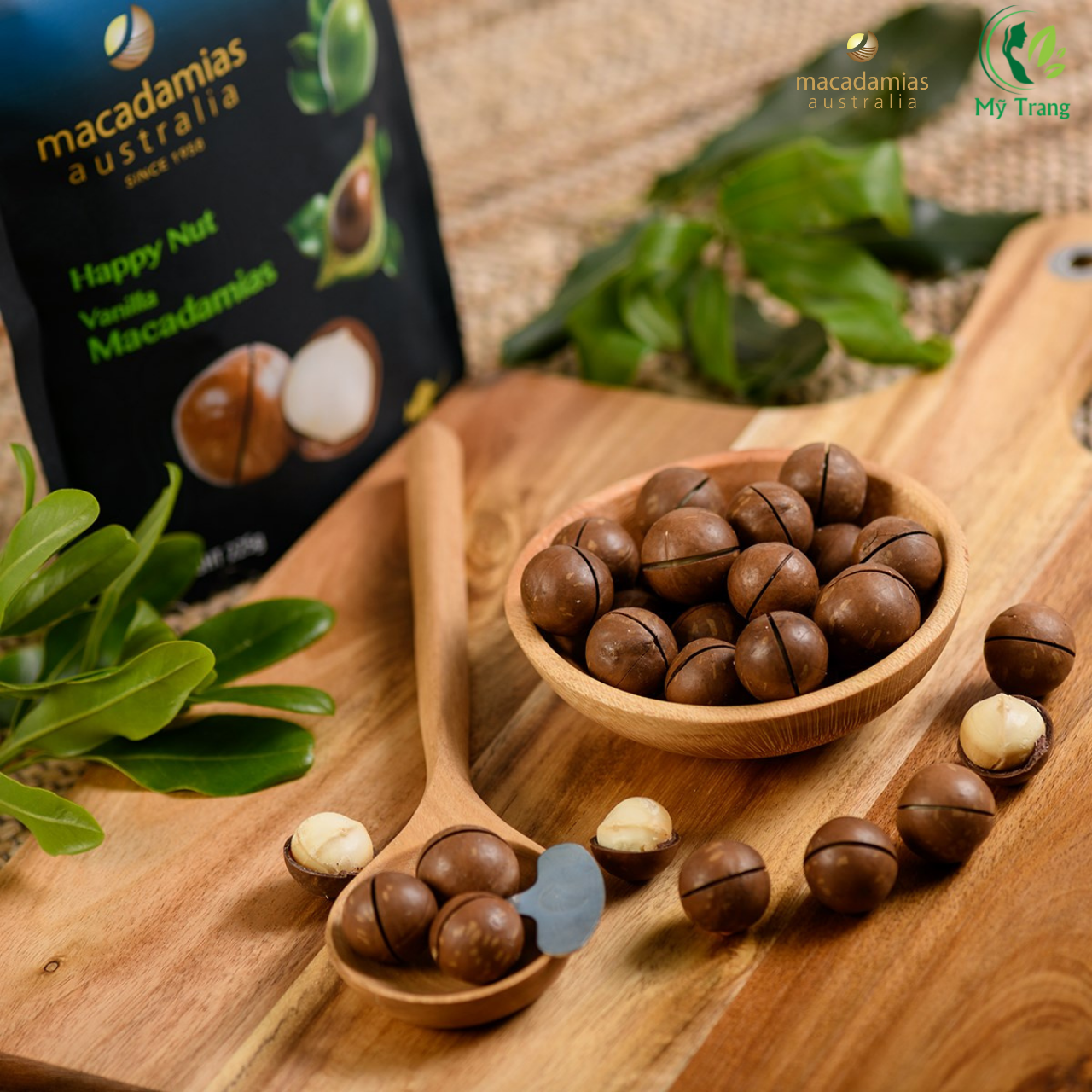 Hạt Maca Macadamias Vanilla Happy Nut Úc Giàu Vitamin, Khoáng chất Và Omega-3 Tốt cho sức khỏe - Massel Official
