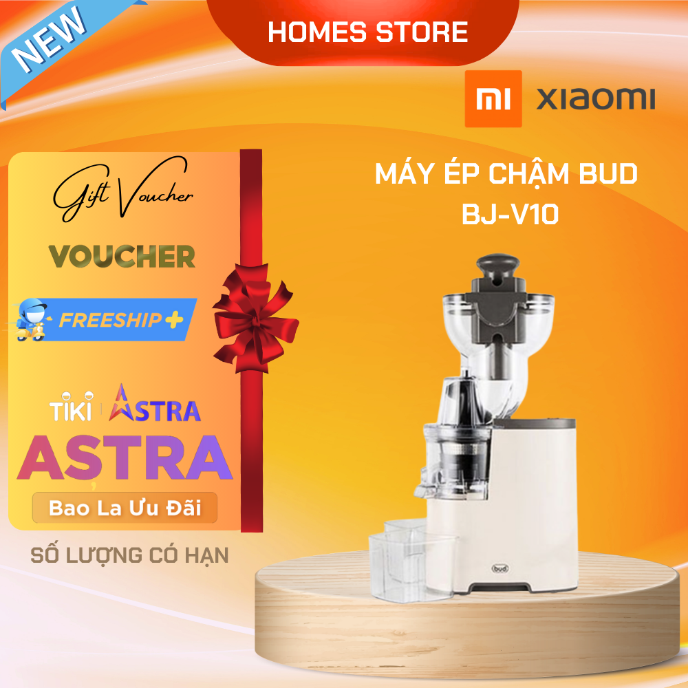 Máy Ép Trái Cây, Máy Ép Chậm Xiaomi BUD BJ-V10 Ép Kiệt 95% Lượng Nước Dung Tích 0.3 Lít Công Suất Ép 150 W - Hàng Chính Hãng Chờ duyệt