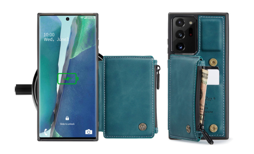 Ốp Lưng Da Bò Thật Chính Hãng CaseMe Kèm Ví Chống Sốc Cho SamSung Galaxy Note 20 Ultra