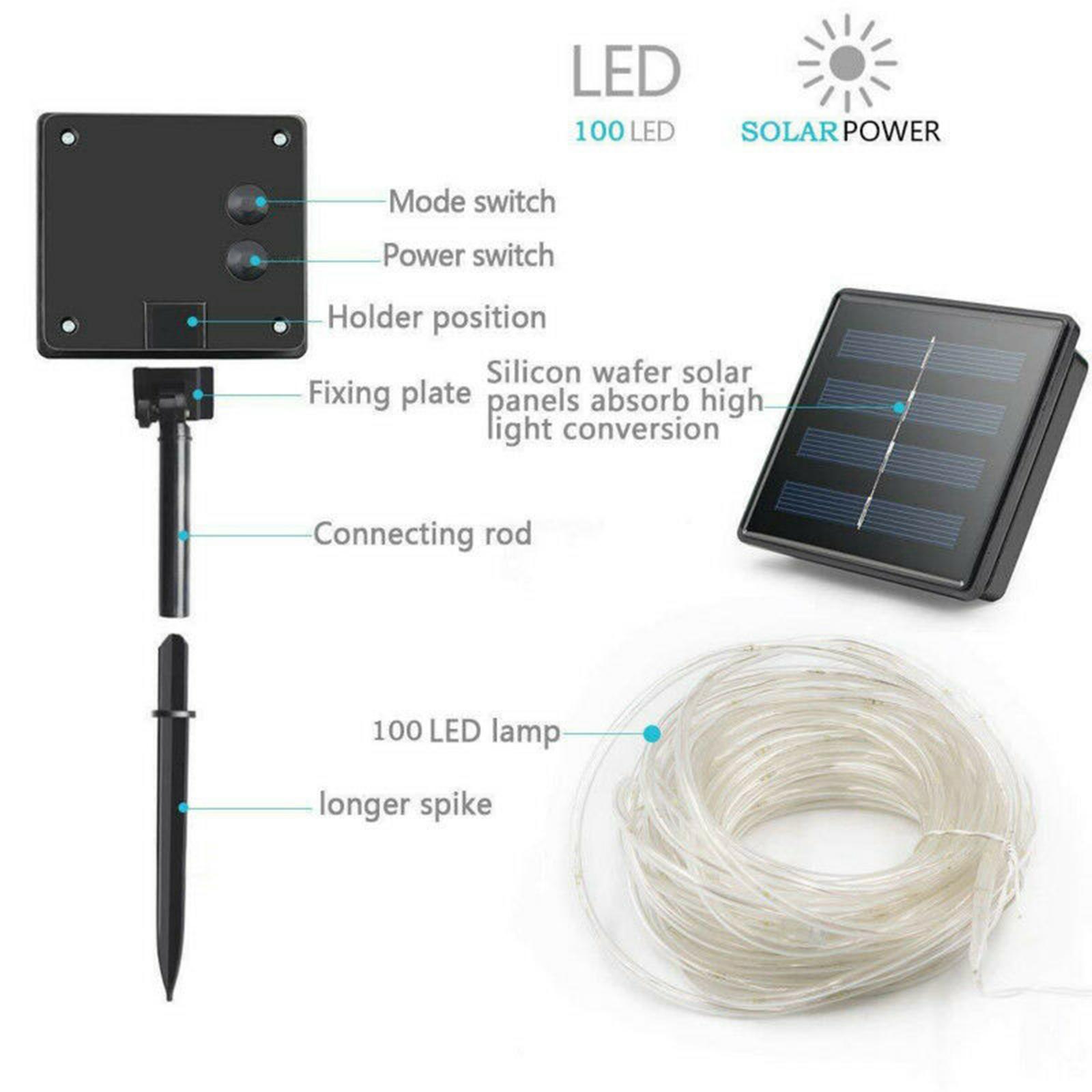 LED Solar Power Fairy Lights String Light Outdoor Party