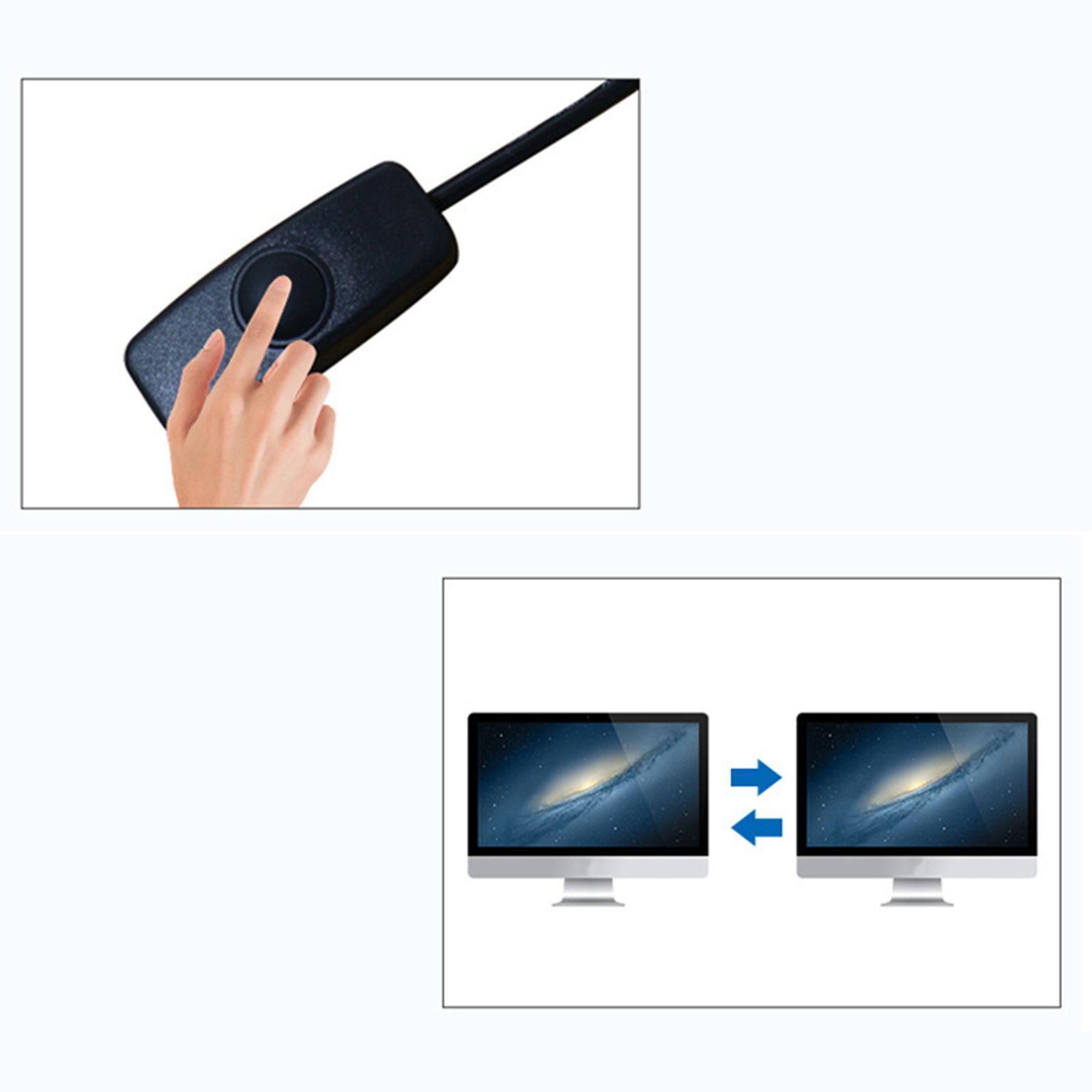 2x HDMI KVM Switch 2 Port Box, 2 USB 2.0 Hub, UHD 4K@60Hz, 2 in 1 Out, USB Powered, Share 1 Set Keyboard Mouse Printer And Monitor