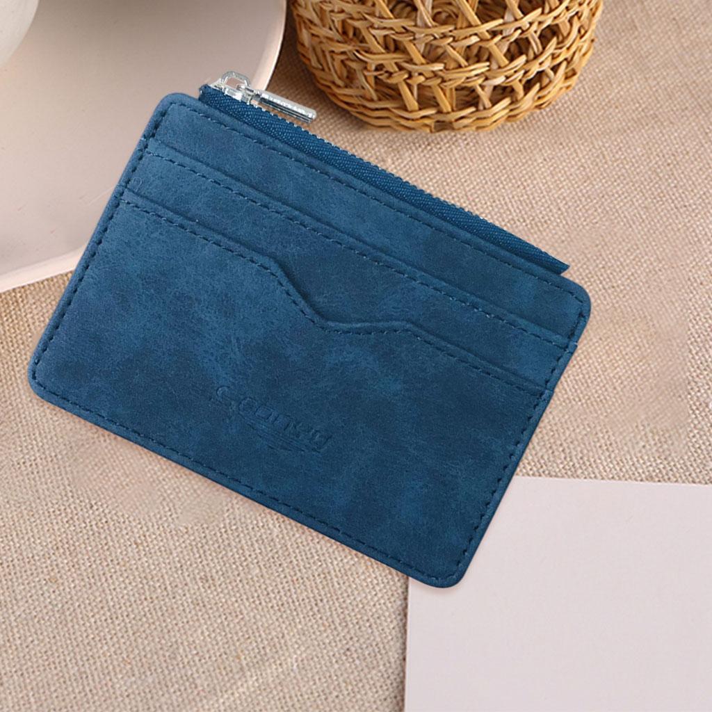 2 PCS Slim Credit Card Holder PU Leather Mini Portable Fashion Unisex Wallet
