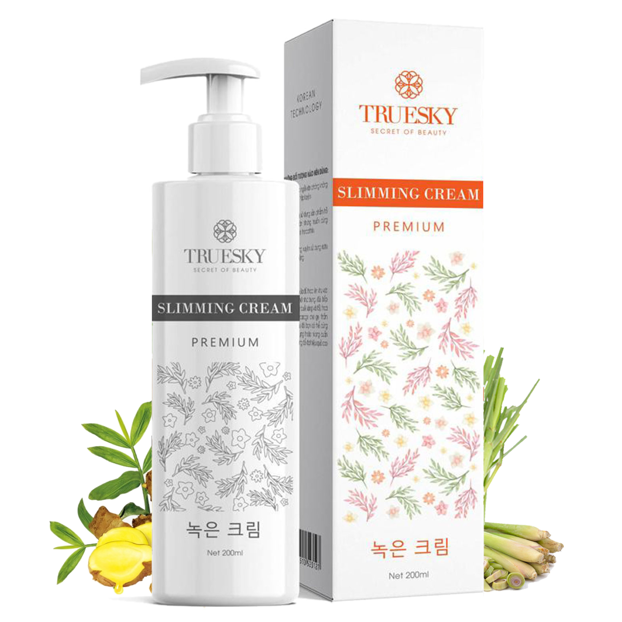 Bigsize - Kem tan mỡ bụng Truesky S Body Cream chiết xuất quế gừng an toàn và hiệu quả 200g