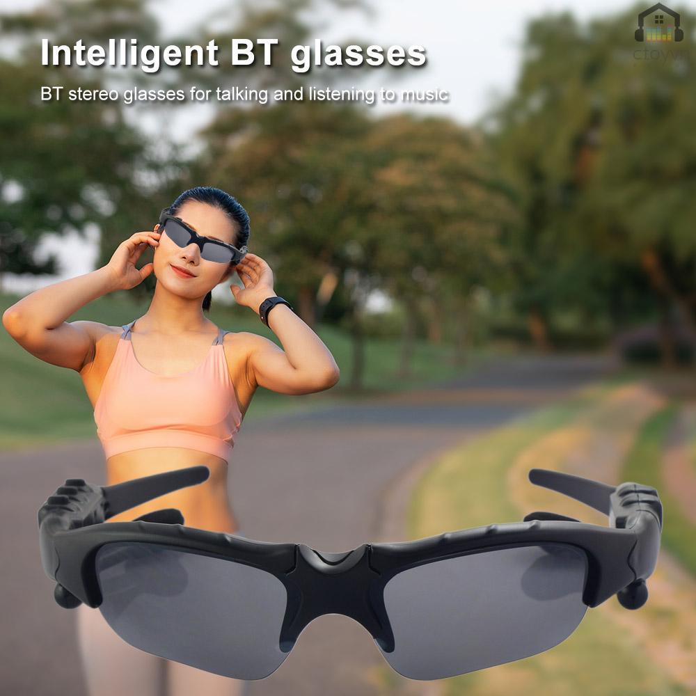Kính mát tích hợp tai nghe bluetooth thông minh kèm mic dùng khi lái xe/ chơi golf