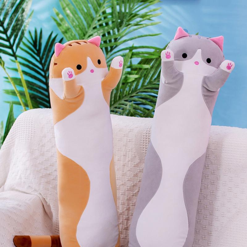 Ngủ Trưa Văn Phòng Ngủ Vỏ Gối 50CM Mềm In Dài Mèo Bạn Trai Gối Sang Trọng Đồ Chơi Nhồi Bông Bé Gái Tặng Búp Bê Dành Cho trẻ Em Mèo Gối