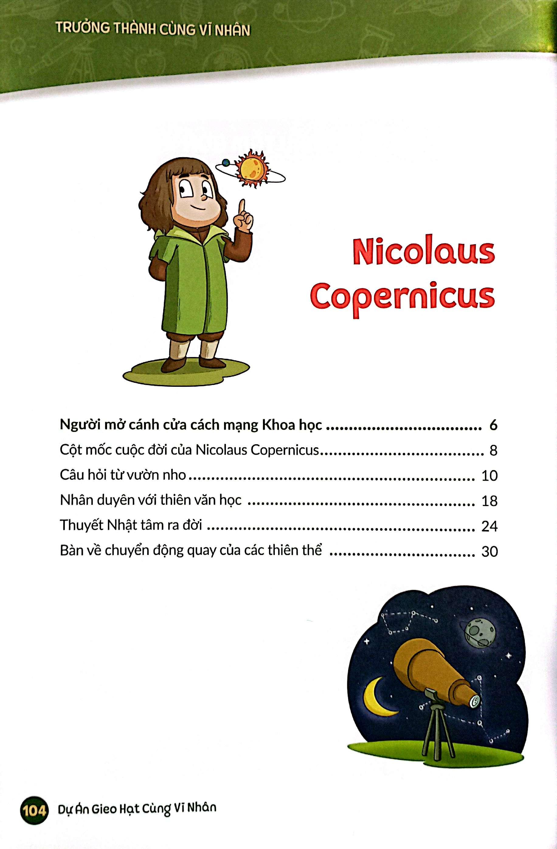 Sách - Trưởng Thành Cùng Vĩ Nhân 3 - Nhà Khoa Học Và Danh Y - Nicolaus Copernicus Và Galileo Galilei
