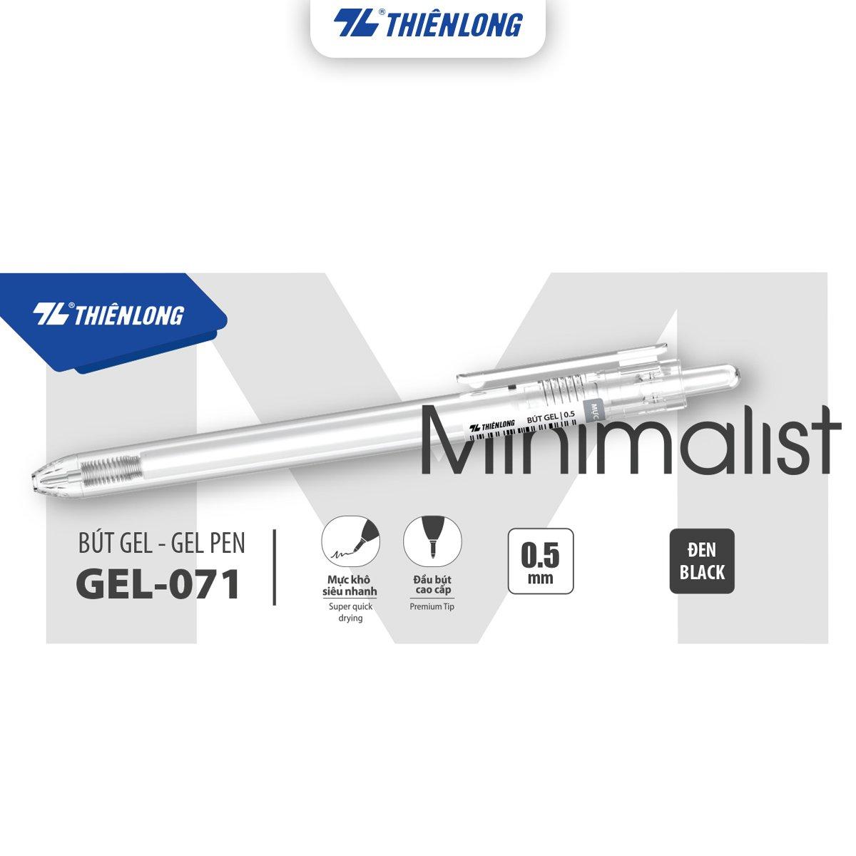 Combo 10 Bút gel Minimalist Thiên Long Gel-071