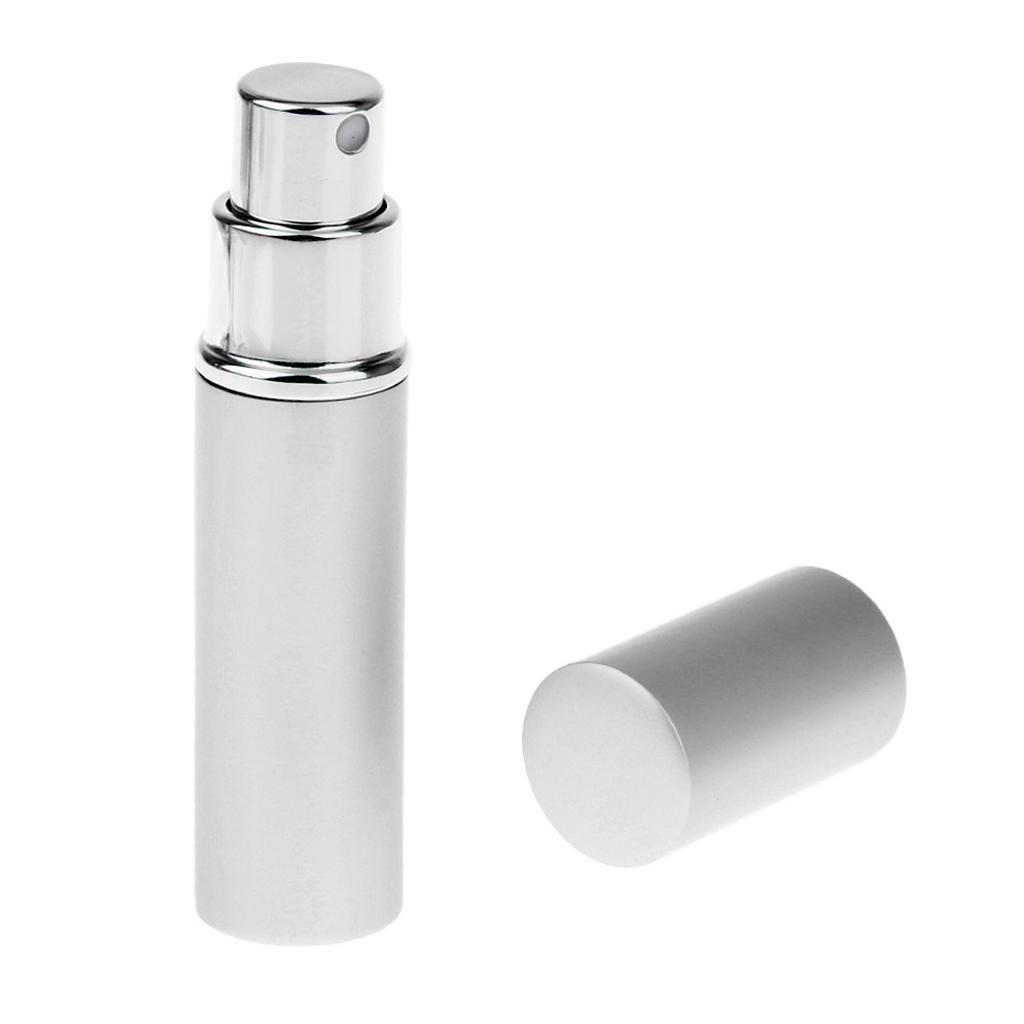 2pcs Portable Perfume Aromatherapy Container Leaking Proof Atomizer Empty Refillable Mist Spray Bottles - Silver and Blue