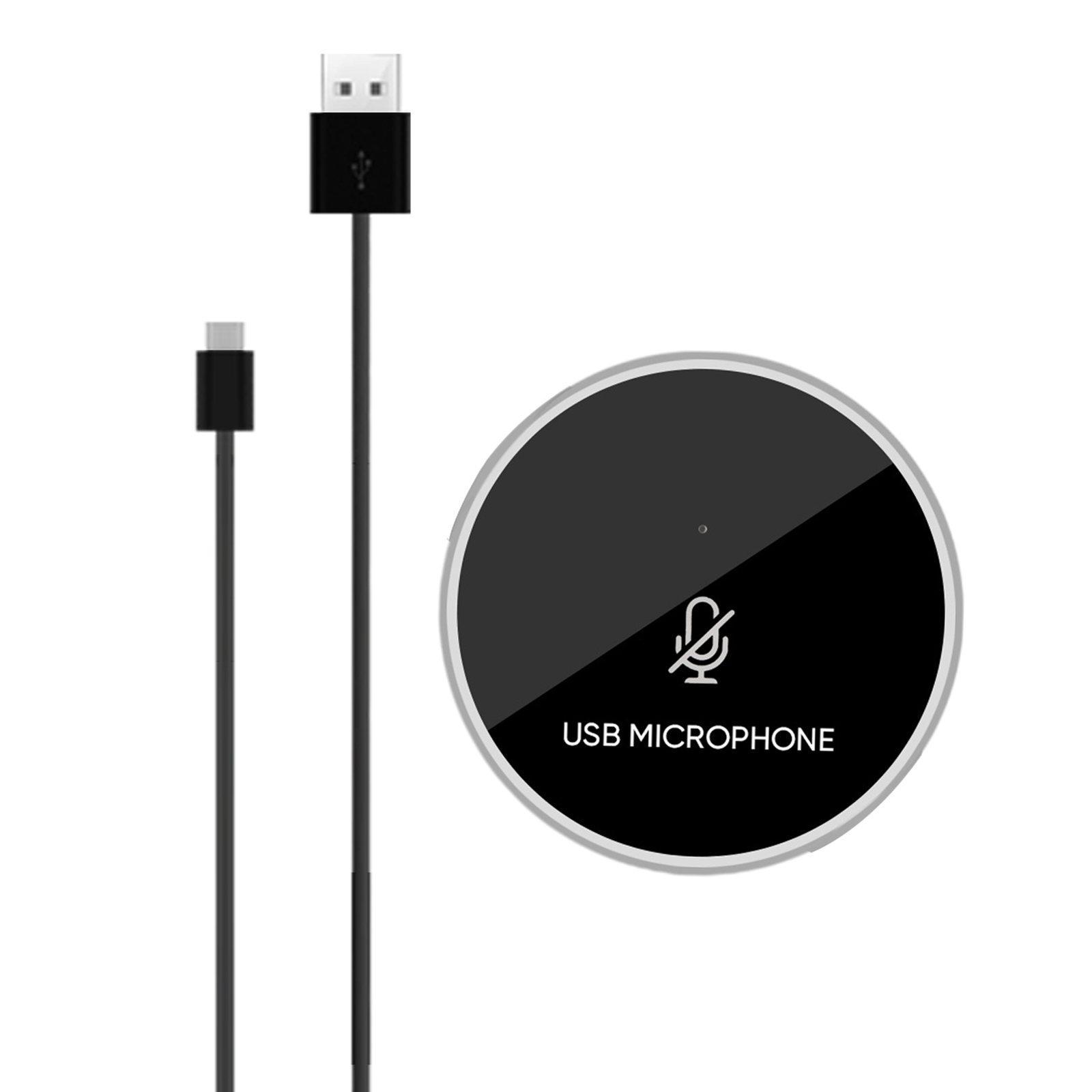 Conference Microphone Mute Plug and Play USB Mic Stereo for Laptop Gaming