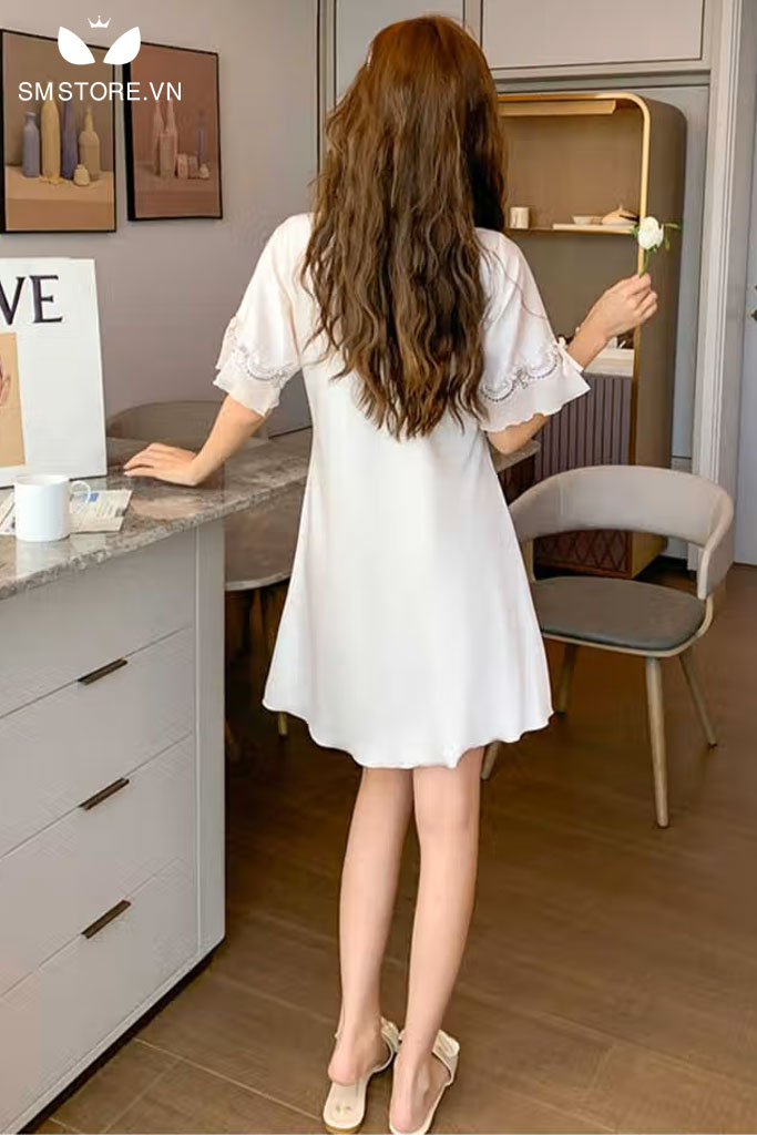 Đầm ngủ tiểu thư cao cấp thiết kế sang trọng sexy gợi cảm - SMS048