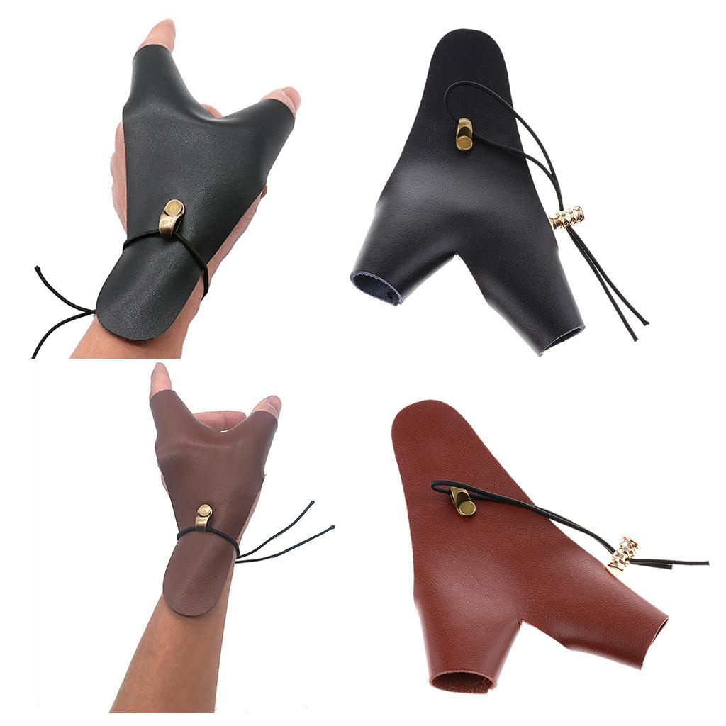 Archery Glove Hunting Finger Tab Guard Protector