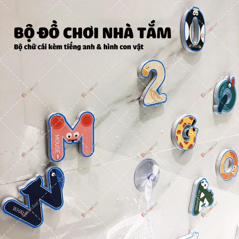 Đồ chơi nhà tắm trẻ em - Bộ Chữ Cái Tiếng Anh Và Số Đếm Thông Minh Bằng Xốp