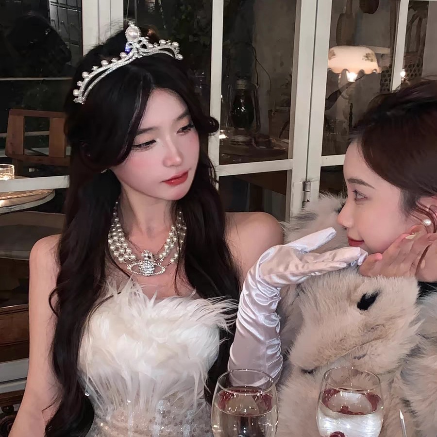 Vương miện công chúa đáng iu, phụ kện cài đầu đi tiệc, băng đô cô dâu