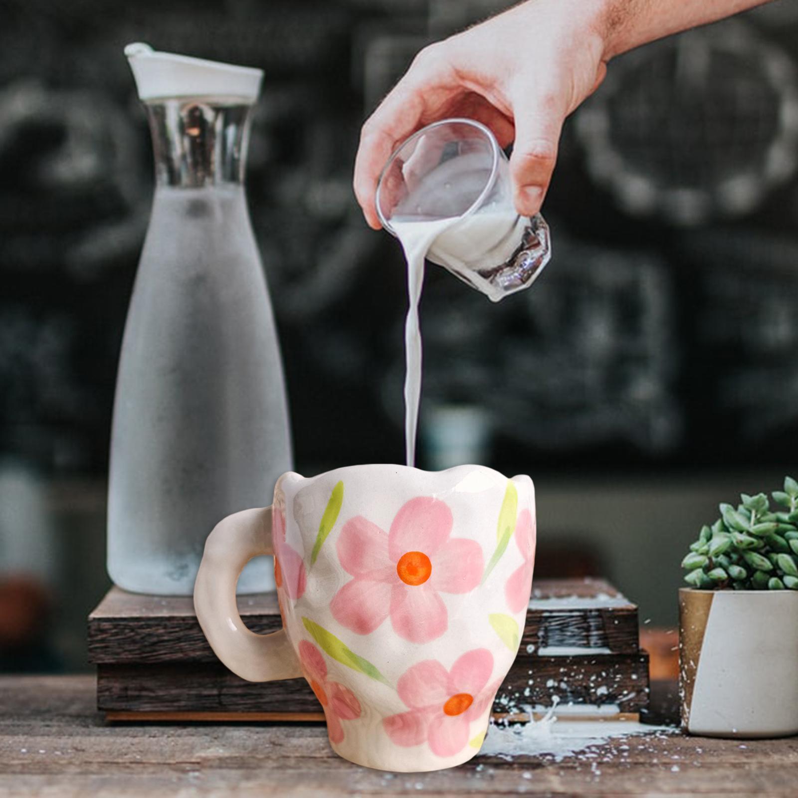 2 Pieces Ceramic Coffee Mugs Cups Breakfast Juice Milk Water Cups Gift