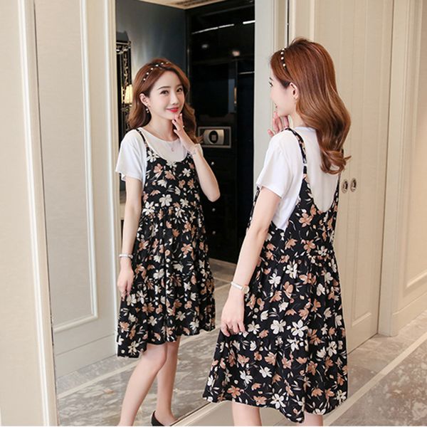 ĐẦM BẦU CHIFFON HOA NÂU LẠ DR2409