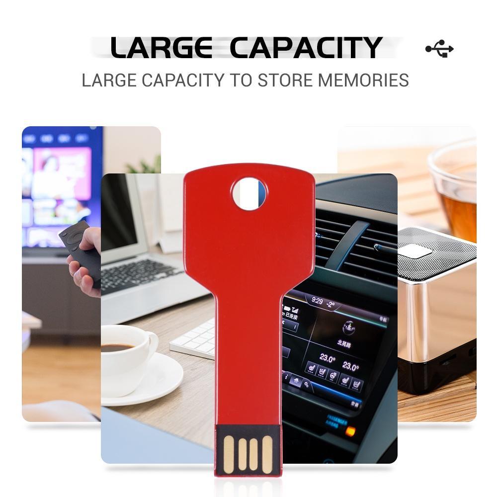 Usb Lưu Trữ Dữ Liệu 64GB 32GB Hình Chìa Khóa Tiện Dụng