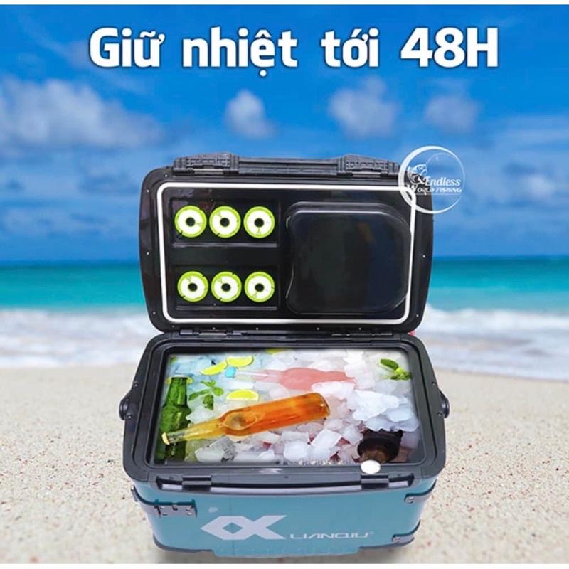 Thùng câu đài lianqiu hàng loại 1 chính hãng LQ 216 tải trọng 32 lít