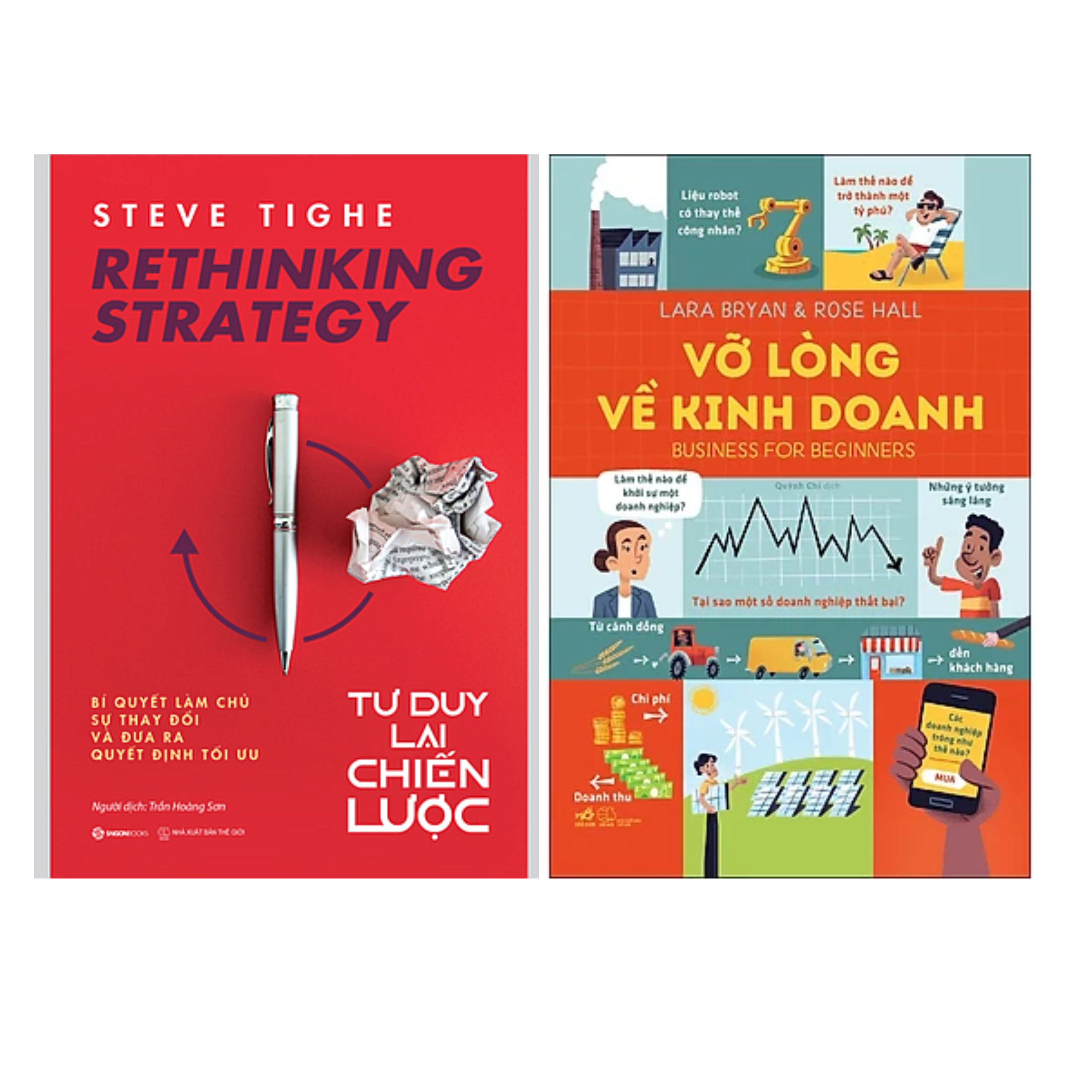 Combo 2Q Sách Bài Học Kinh Doanh : Rethinking Strategy – Tư Duy Lại Chiến Lược + Vỡ Lòng Về Kinh Doanh - Business For Beginners