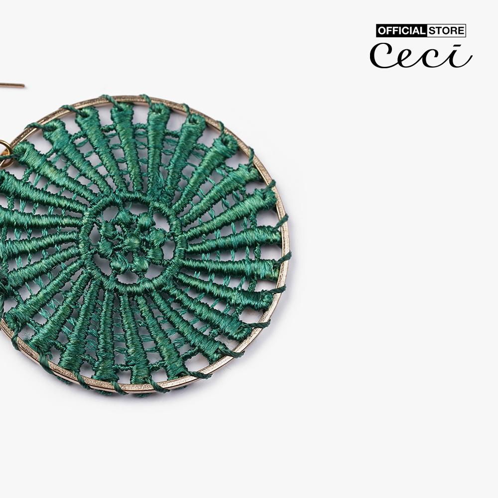 CECI - Khuyên tai nữ khoen tròn bện dây thời trang CC1-08000026-12
