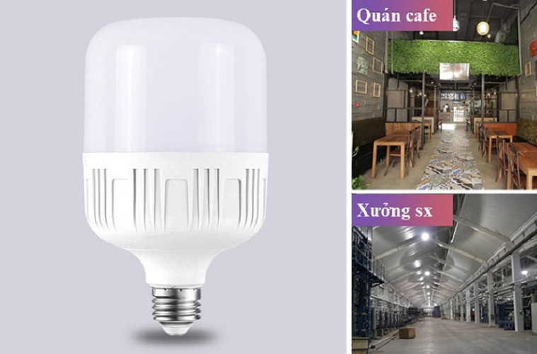 Bộ 3 bóng đèn led búp trụ 9w kín nước siêu bền