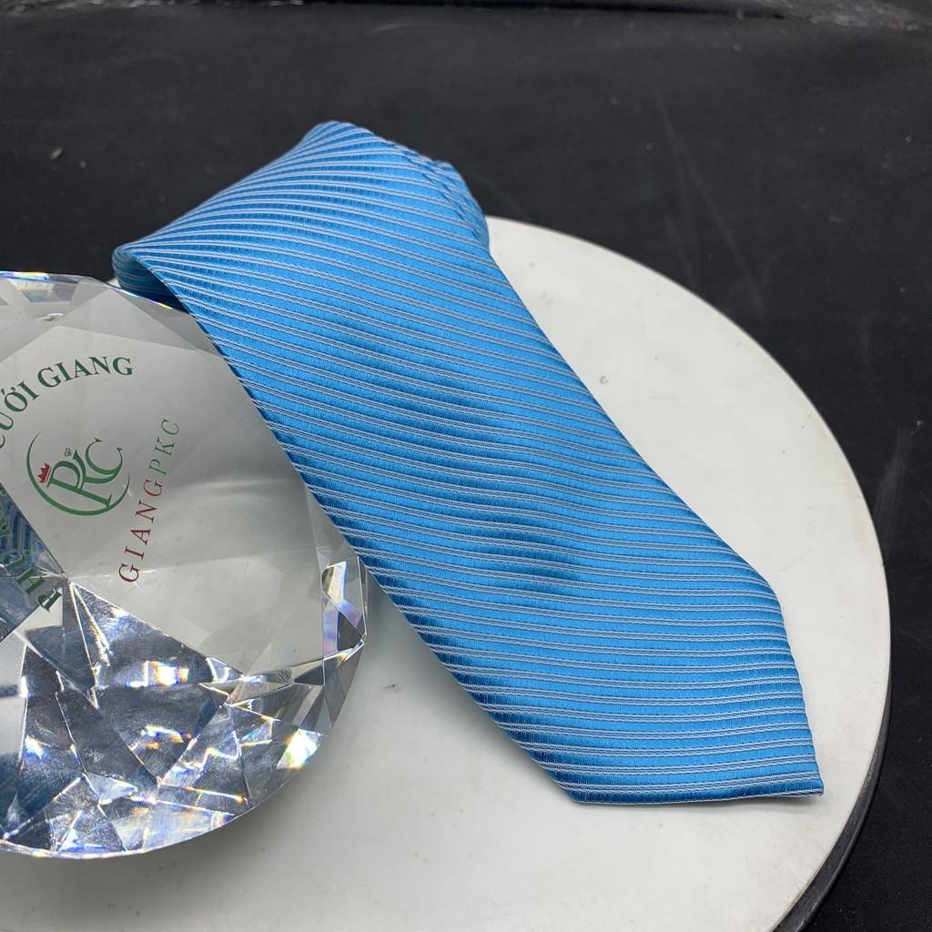 Cà vạt nam bản 8cm Giangpkc calavat xanh biển