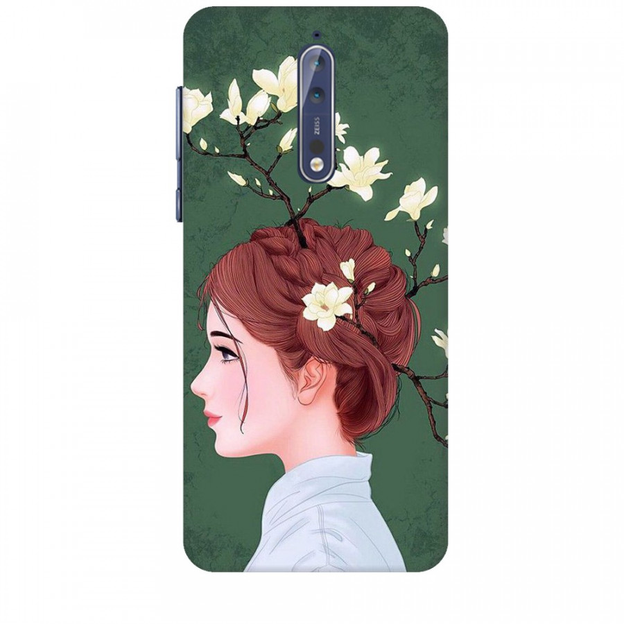 Ốp lưng dành cho điện thoại NOKIA 8 Cô Gái Tóc Hoa